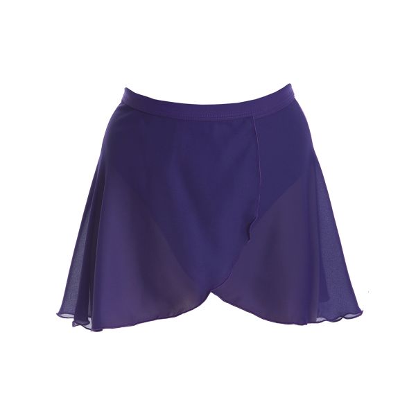 deep purple wrap skirt
