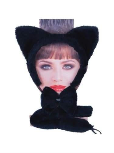 Black Cat Kit - (Ears, Tail, Bowtie)