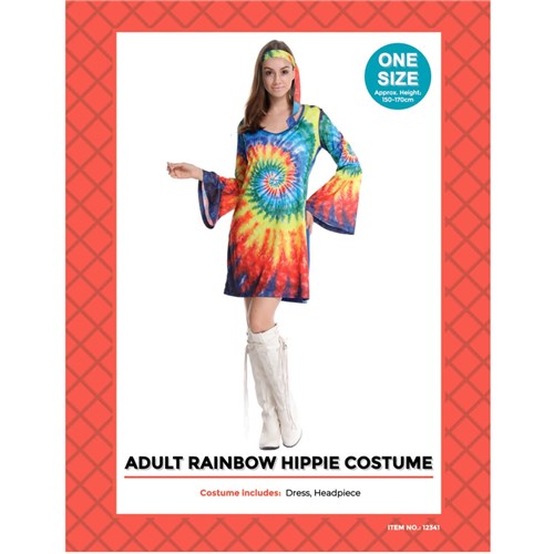 Rainbow Hippy Costume - Adult