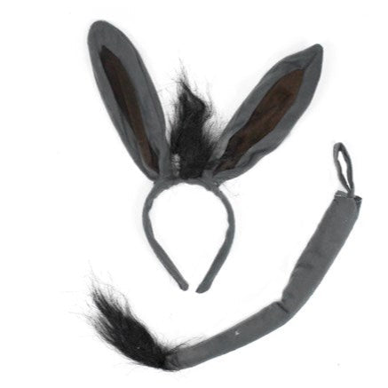 Donkey Ears & Tail shrek costume bookweek books kids costume adult cartoon fancy dress 