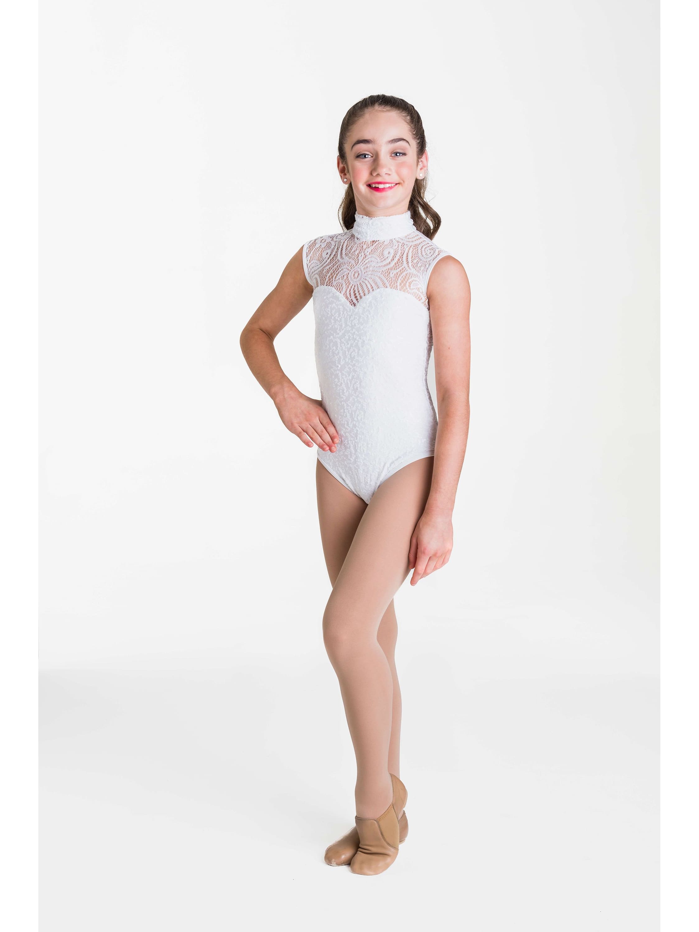 White store lace leotard