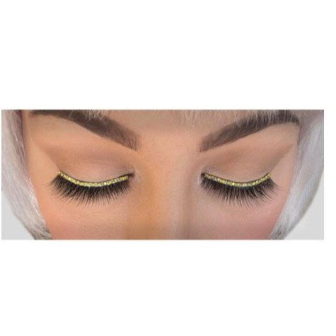 Eyelashes- Black w/ Gold Glitter