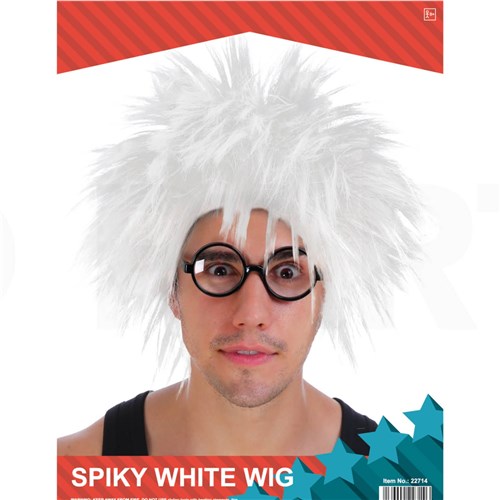 Mad Scientist spiky white wig