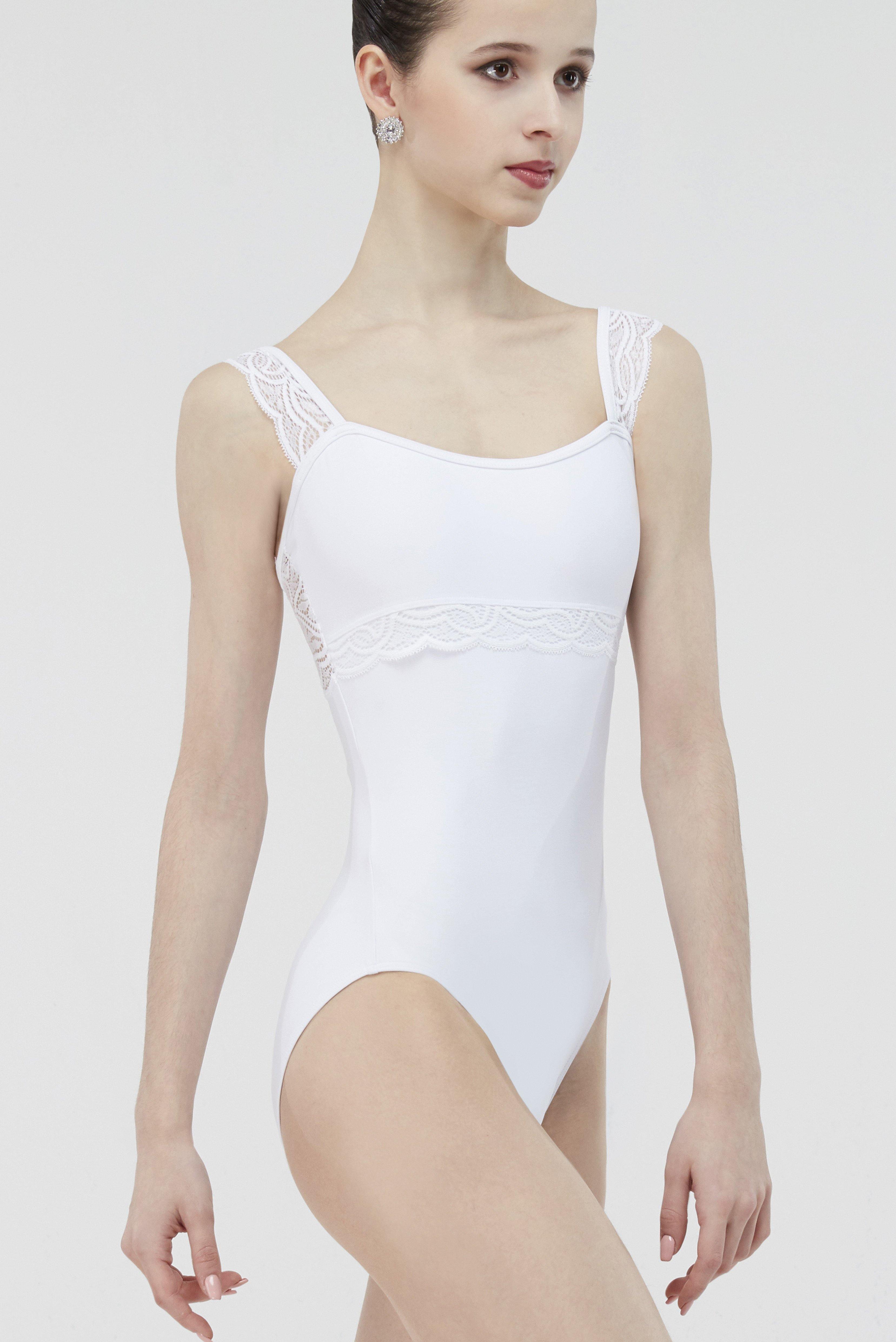 white ballet leotard women wear mi