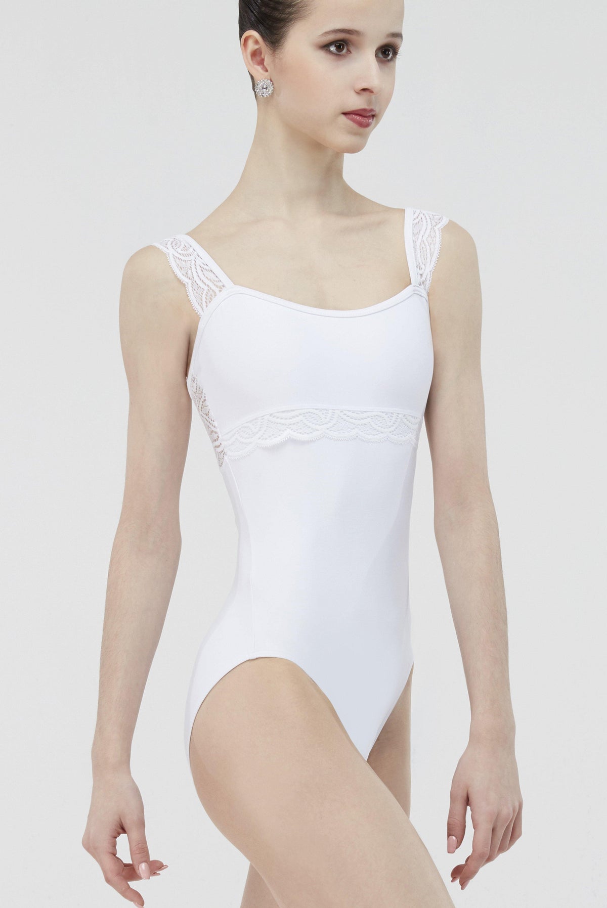 white ballet leotard women wear mi