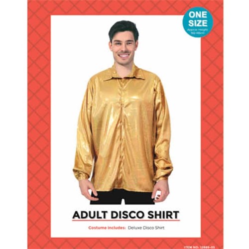 gold disco shirt mens costume