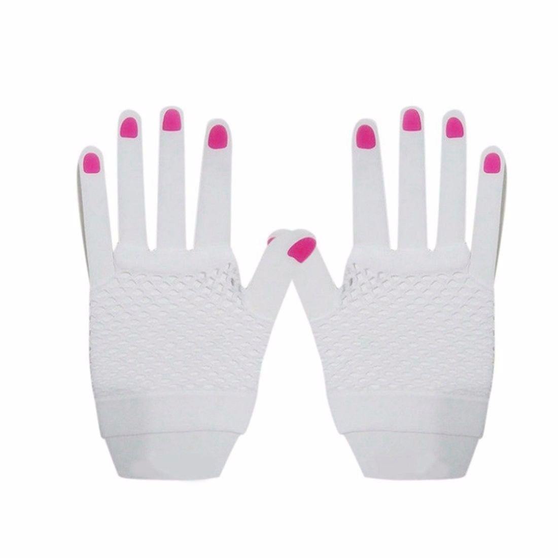 Short Fishnet Gloves - White  Dancewear Australia