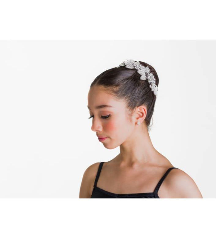 Glisten Hairpiece - Crystal White  Dancewear Australia