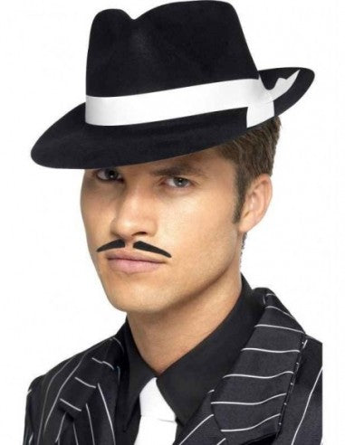 Fedora Hat -with white band gangster hat