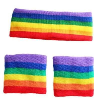 Headband & Wristband Set - Rainbow  Dancewear Australia