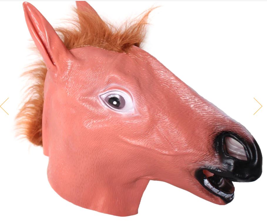 horse animals mask latex melbourne cup