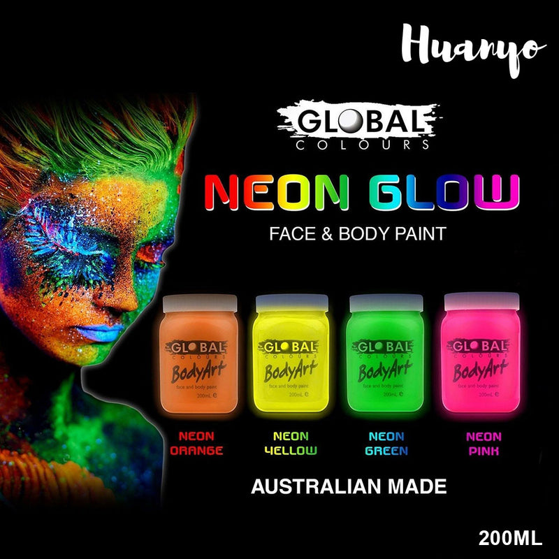 Global -  Glow in the dark -  Body Art Pots 45ml