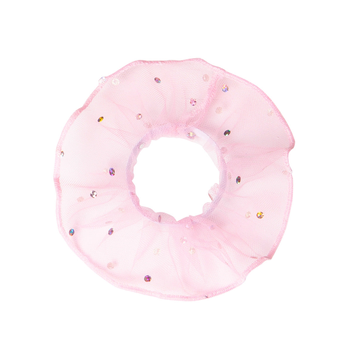 Sparkle Scrunchie Pink Silver Glitter Dance