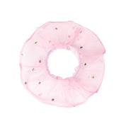 Sparkle Scrunchie Pink Silver Glitter Dance