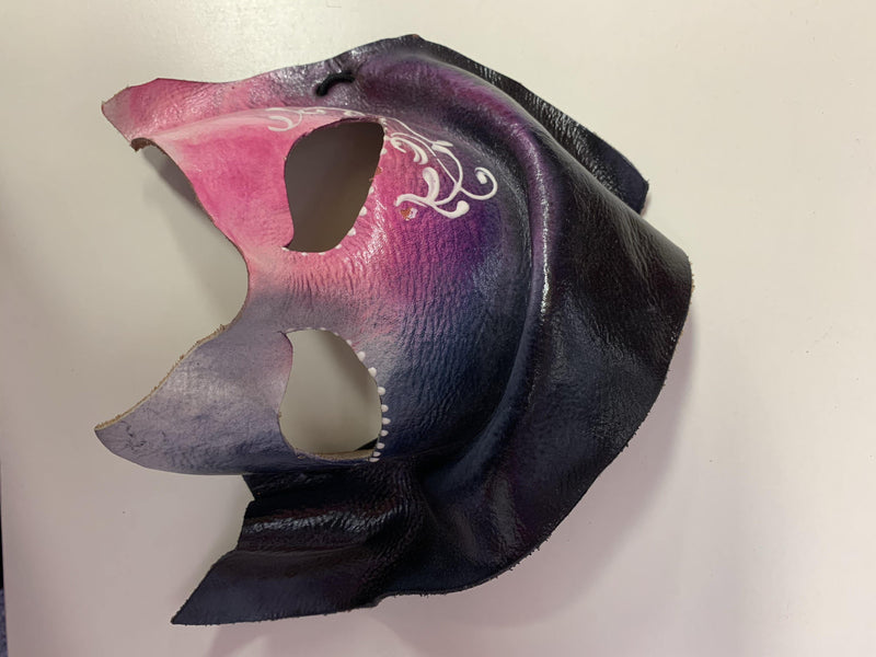 Mask - Leather Pink/Purple/Black  Dancewear Australia
