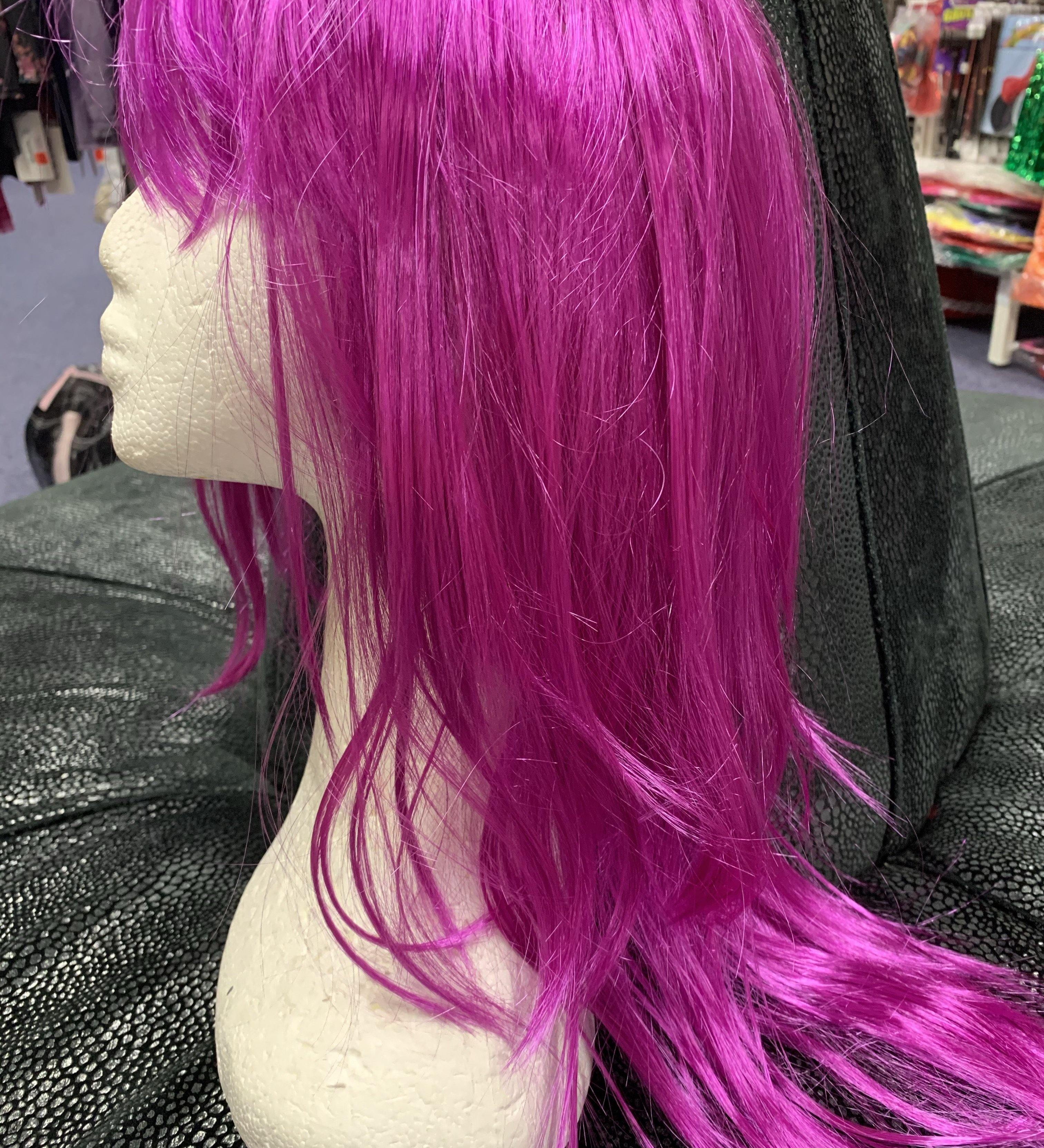 Long layered  Wig with Fringe - purple  Dancewear Australia