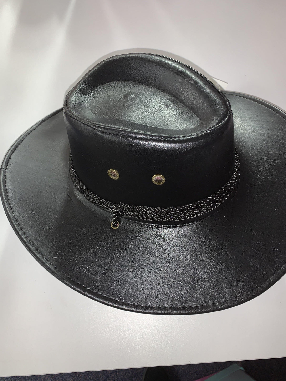 cowboy hat australia black leather costume