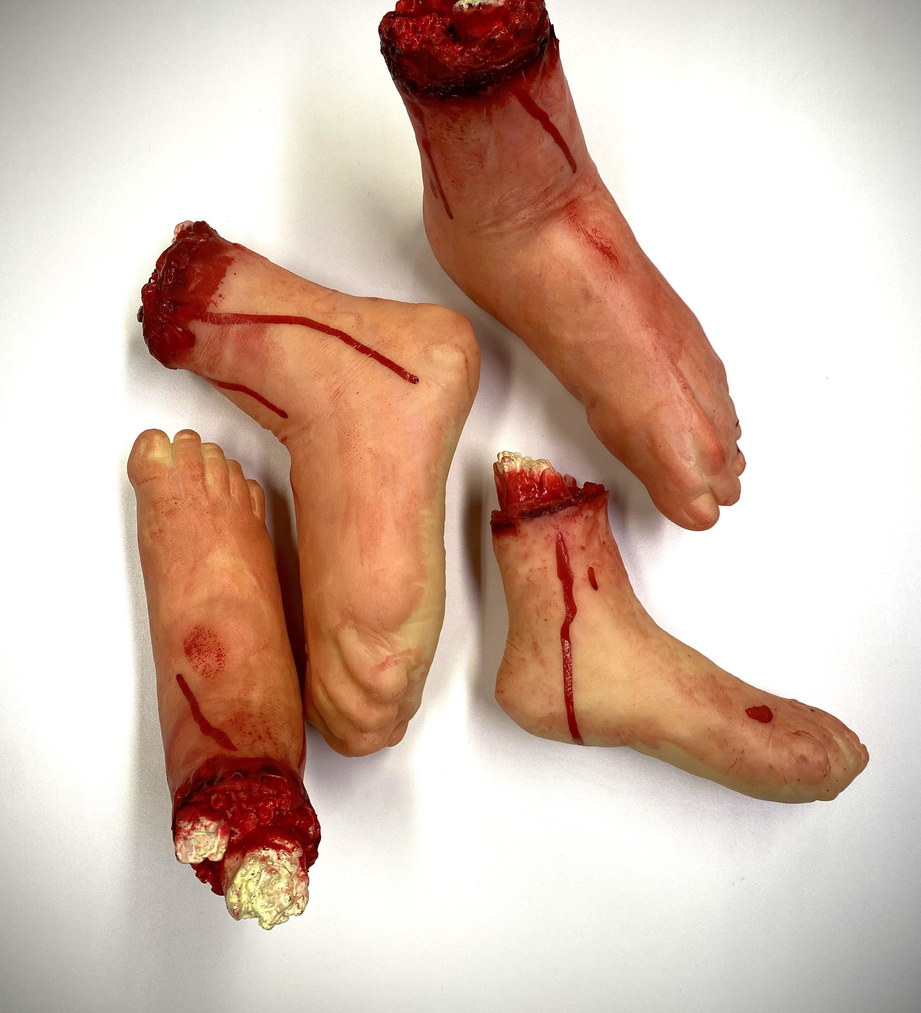 Halloween Severed Foot zombie costume bloody feet