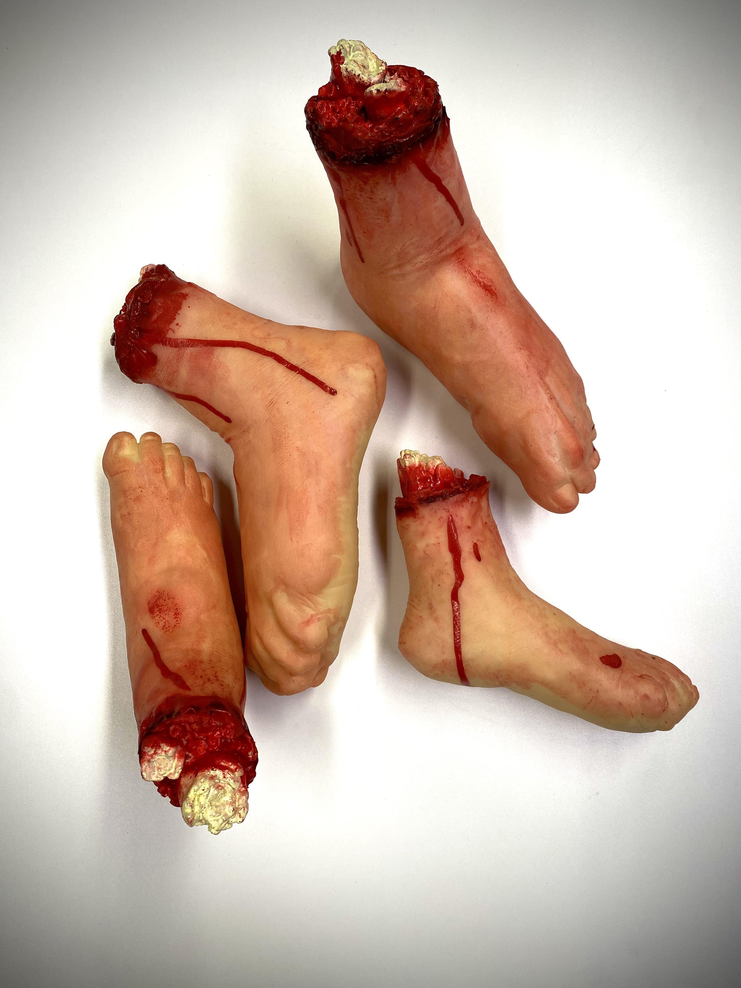 Halloween Severed Foot zombie costume bloody feet