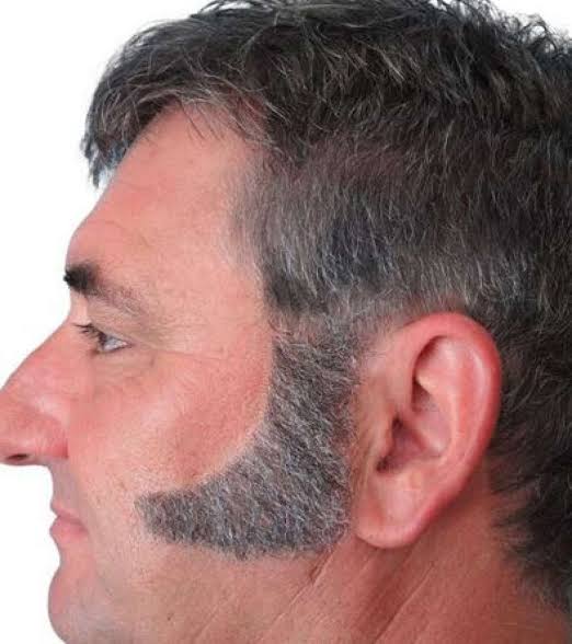 Side Burns 1970s Style- Curved