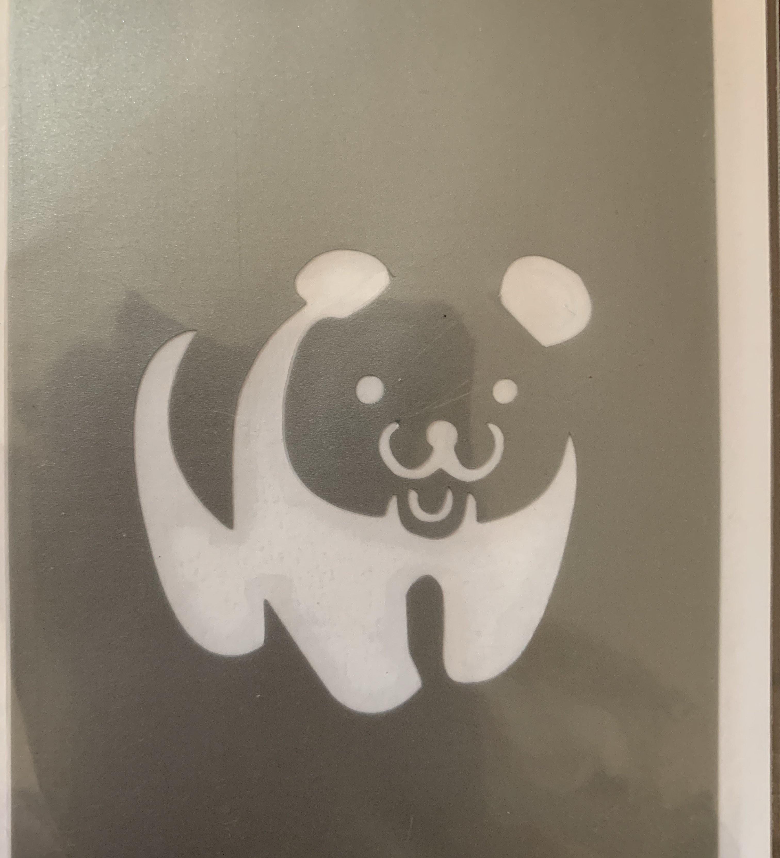 BodyArt Glitter Stencil - Panda  Dancewear Australia