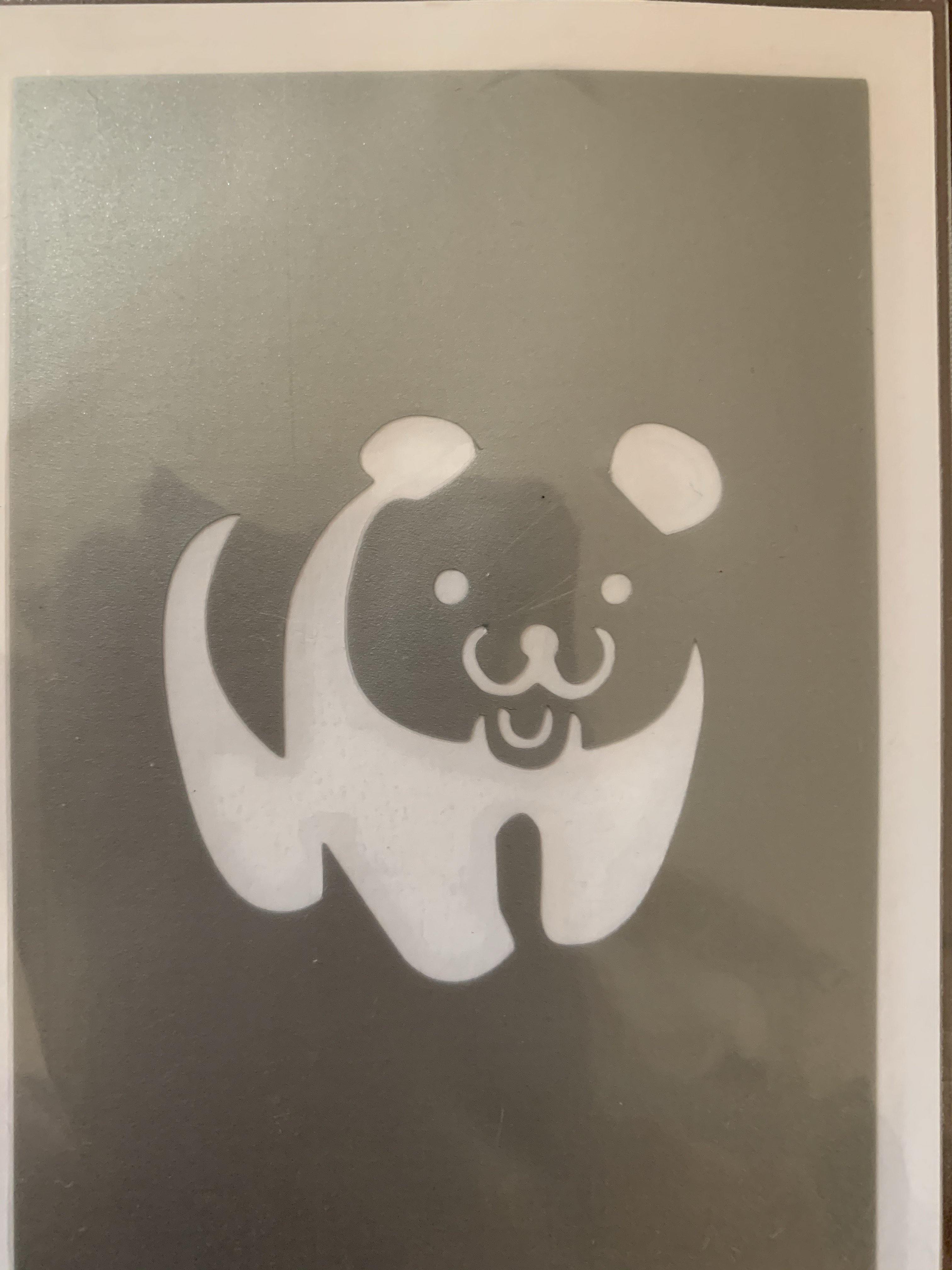 BodyArt Glitter Stencil - Panda  Dancewear Australia