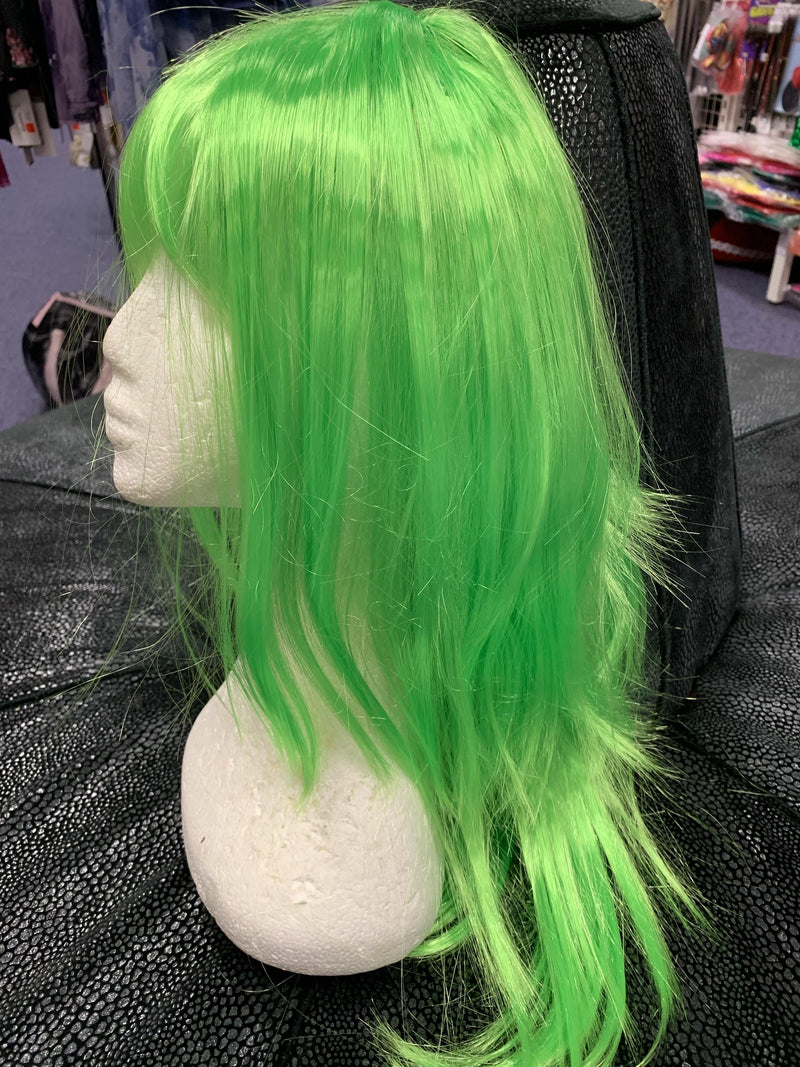 Long layered  Wig with Fringe - Lime  Dancewear Australia