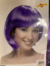 Purple Short Bob with Fringe - Dream Party / CLEARANCE