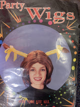 Party Wigs Short auburn wig with 2 raised plaits CLEARANCE