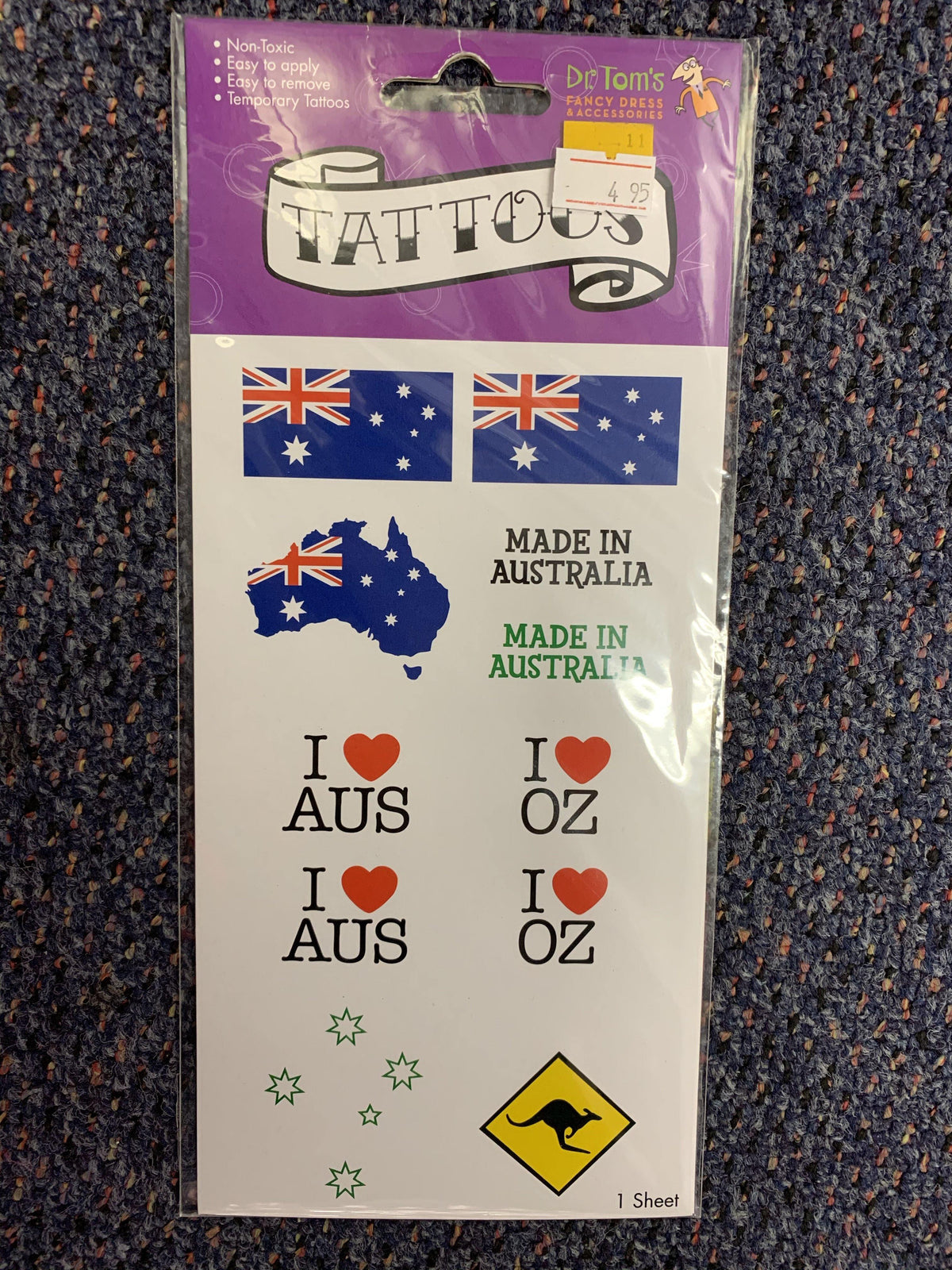 Tattoos - I love Aus/Made in Australia  Dancewear Australia