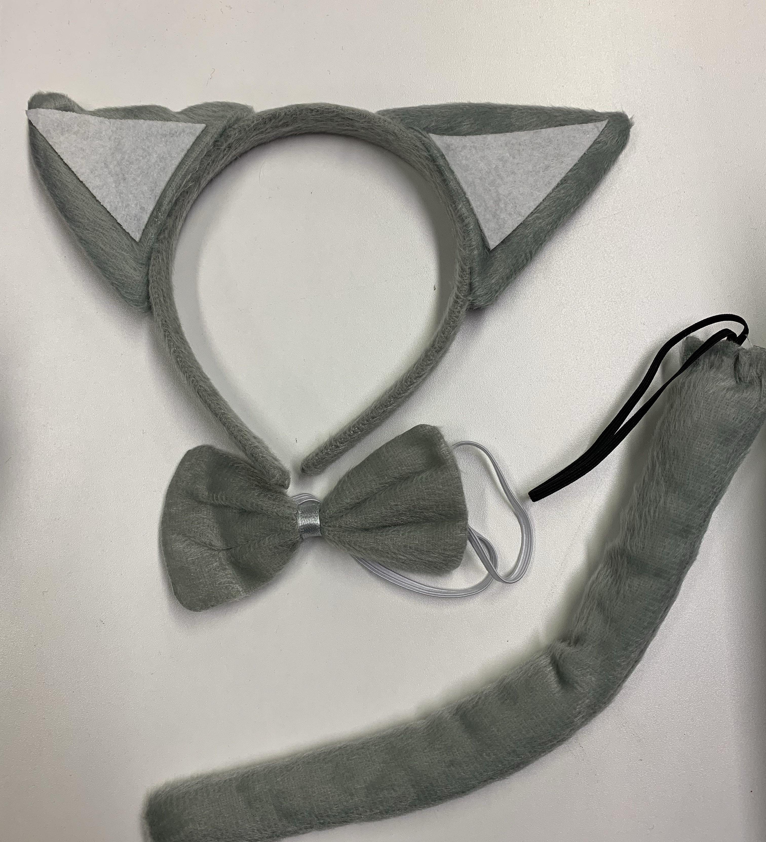 animals headband tail bowtie set dress up fancy animal costume wolf 