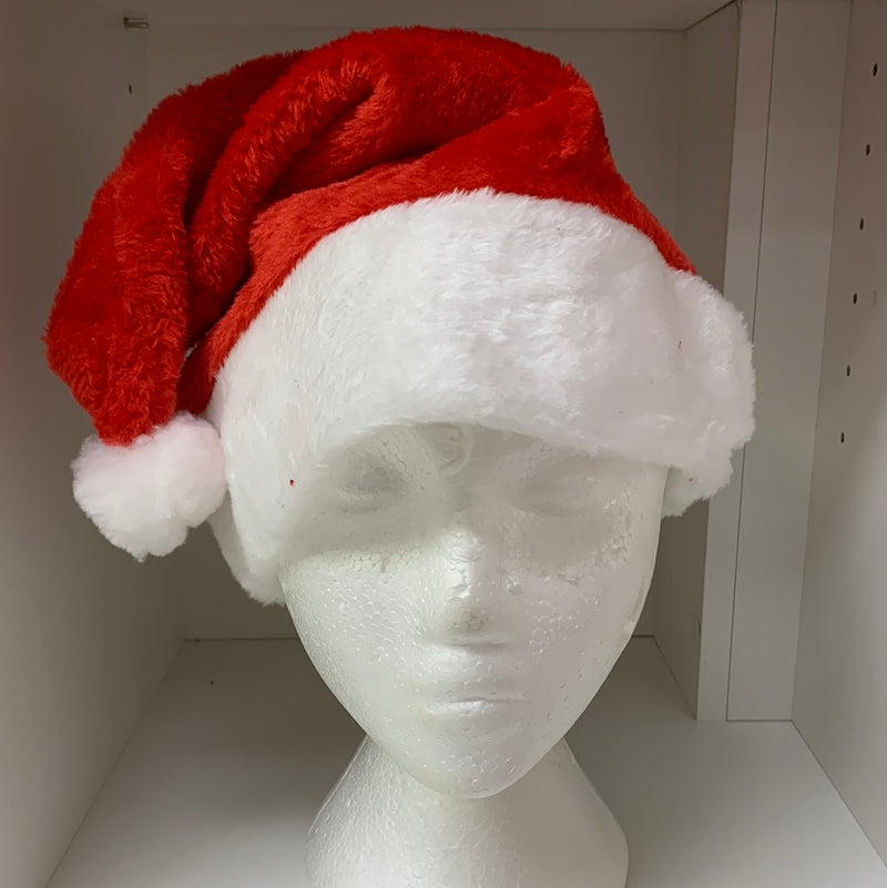 Santa hat - Red Fluffy with Pom Pom