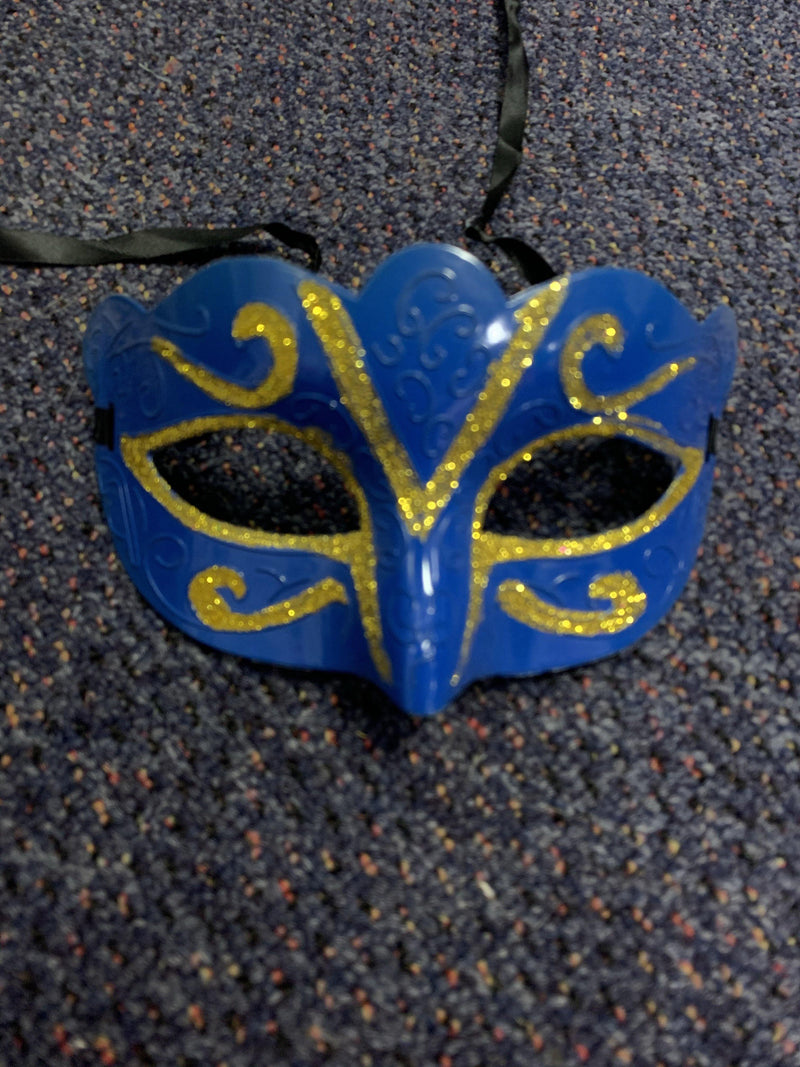 Mask - Blue with Gold Trim