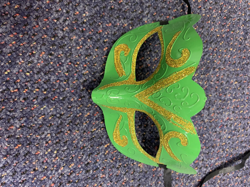 Mask - Green with Gold Trim