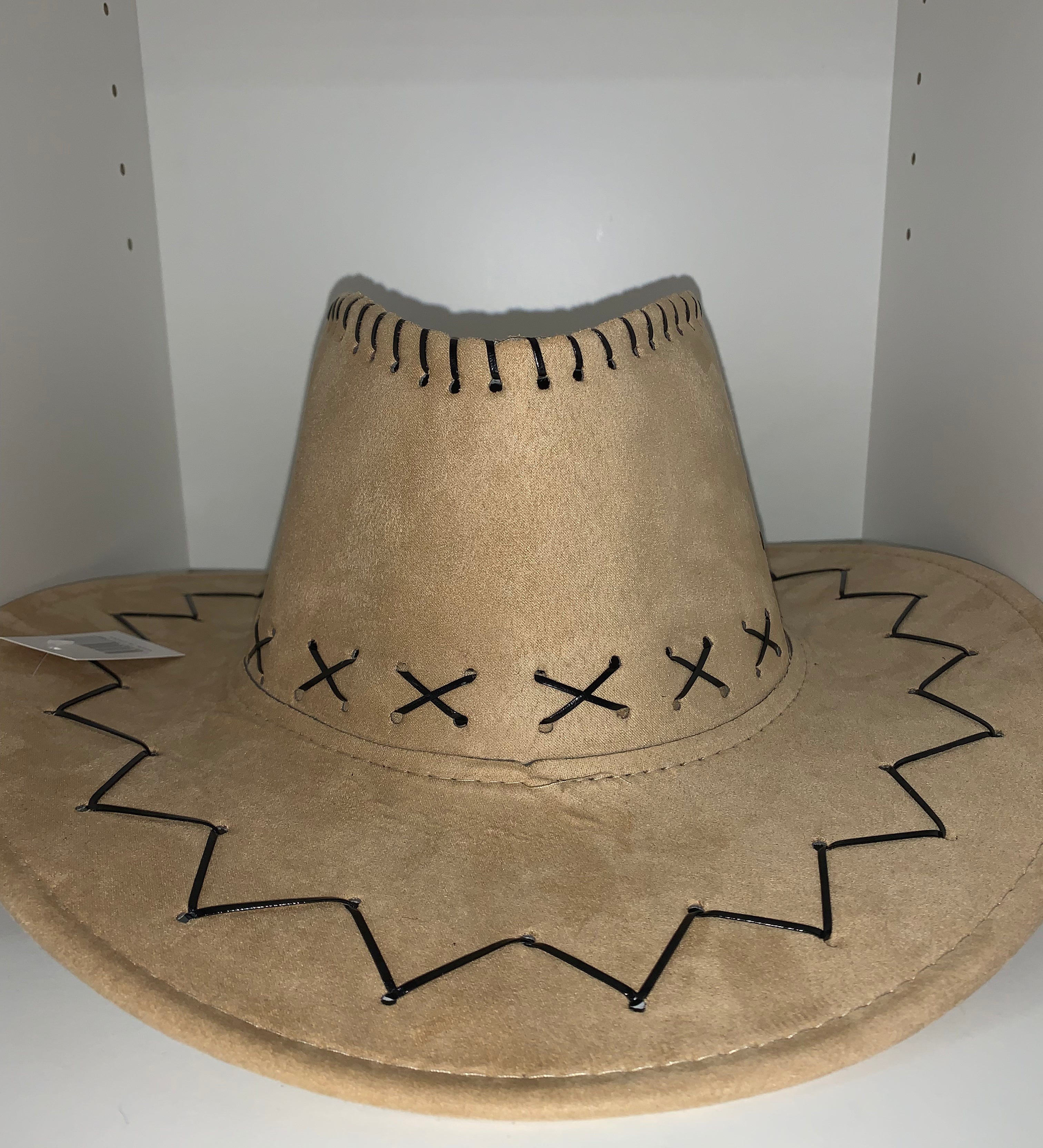 nude cowboy hat suede