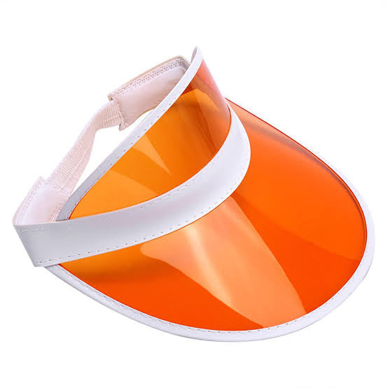 80s orange sun visor hat costume