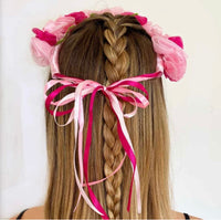 pink fairy hair garland dress up costume 