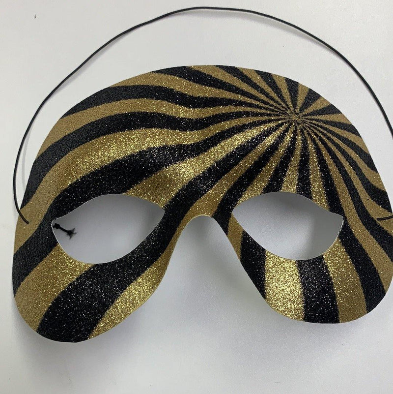 Mask - Black Gold Glitter