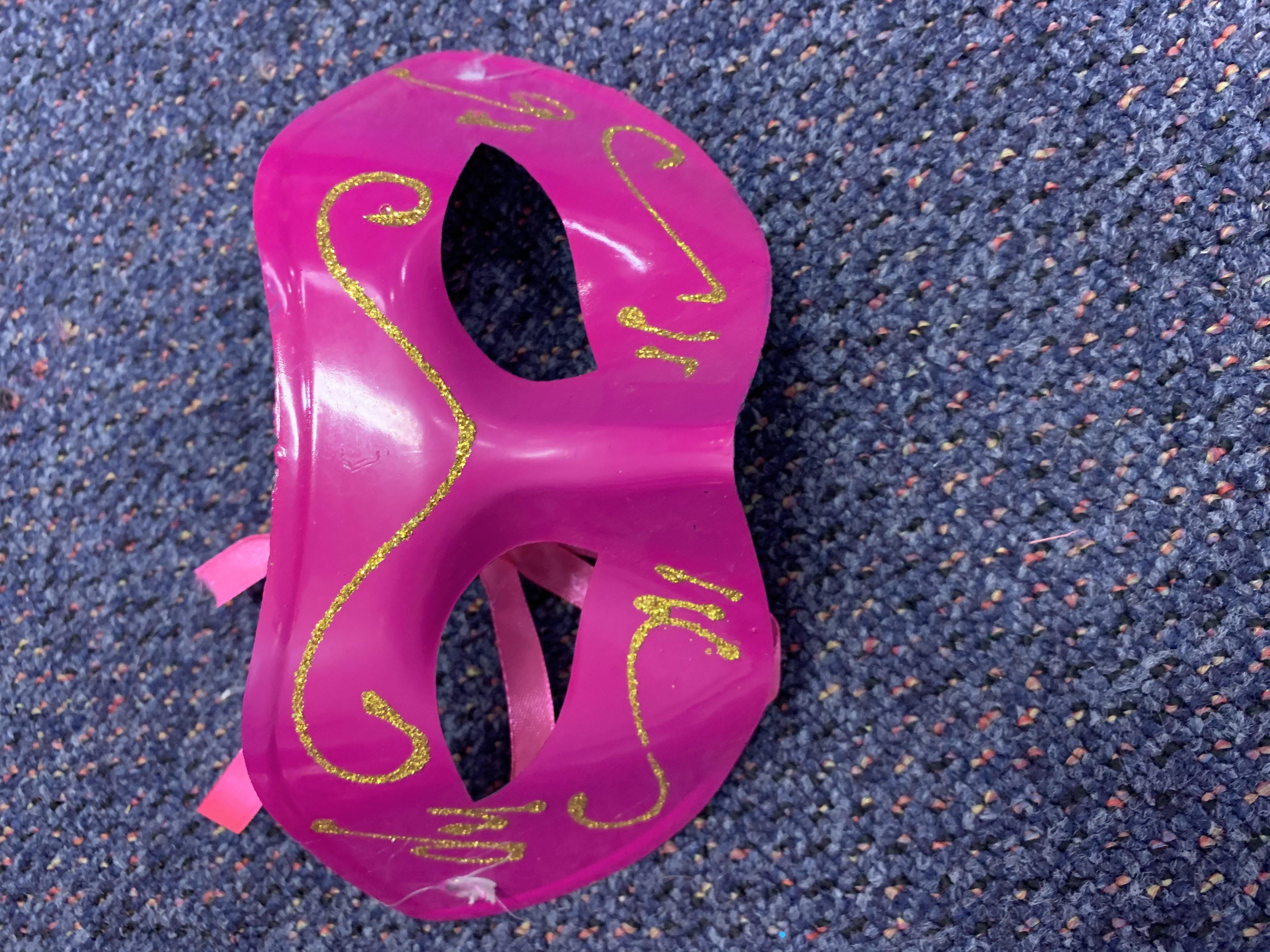 Mask - Pink with Gold Trim