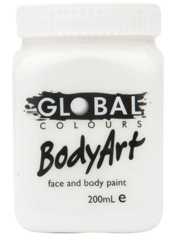 WHITE Global Body Art Face and Body Paint - 200ml
