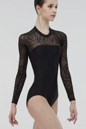 long sleeve black leotard 