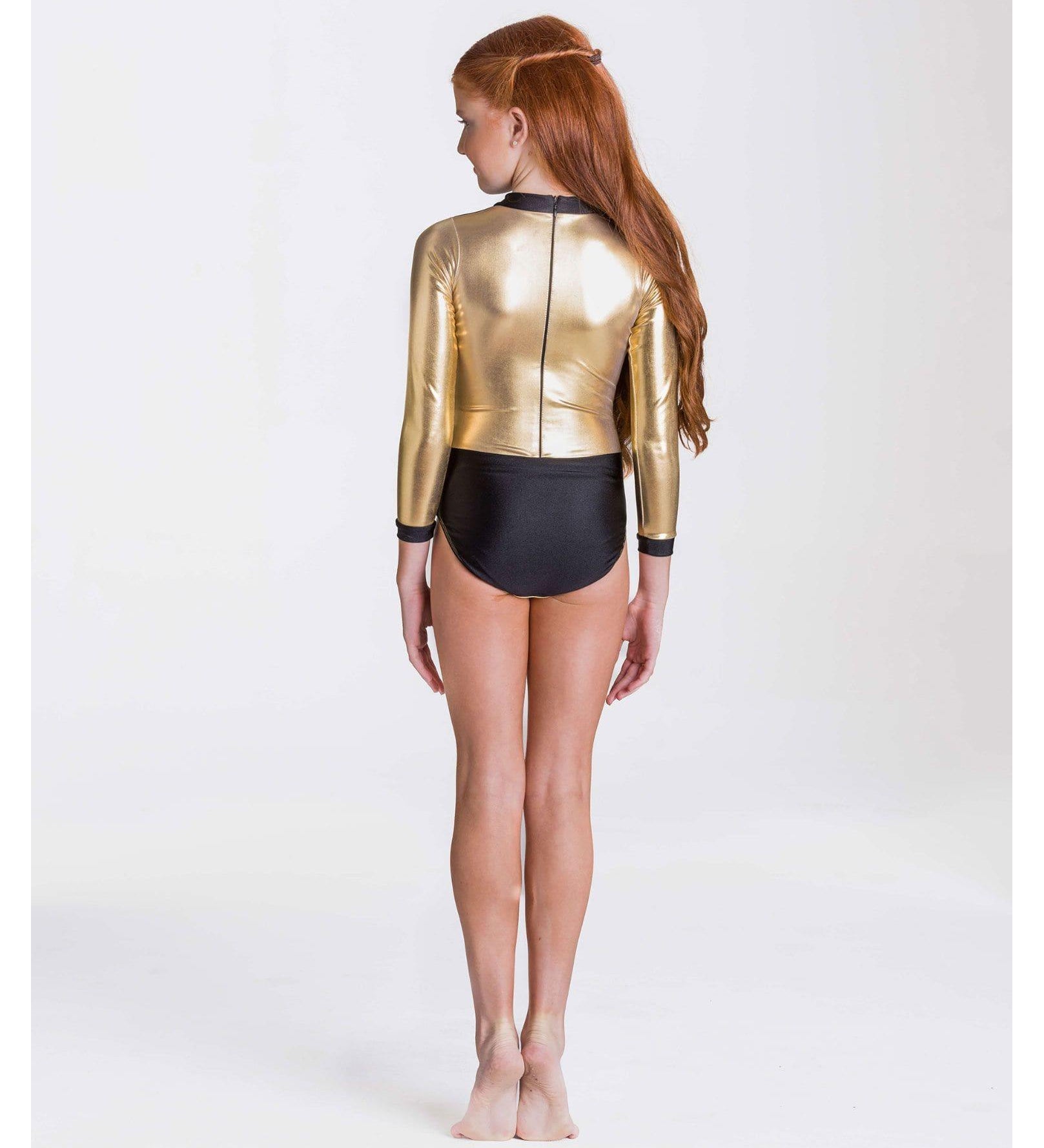 Metallic Warrior Leotard - Gold  Dancewear Australia