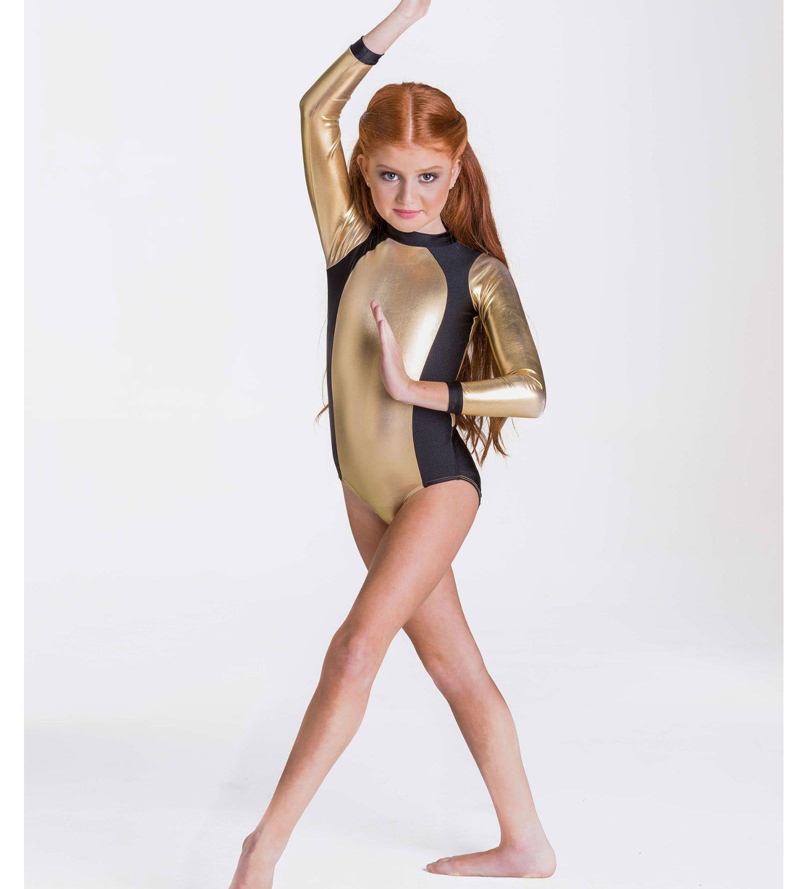 Metallic Warrior Leotard - Gold  Dancewear Australia