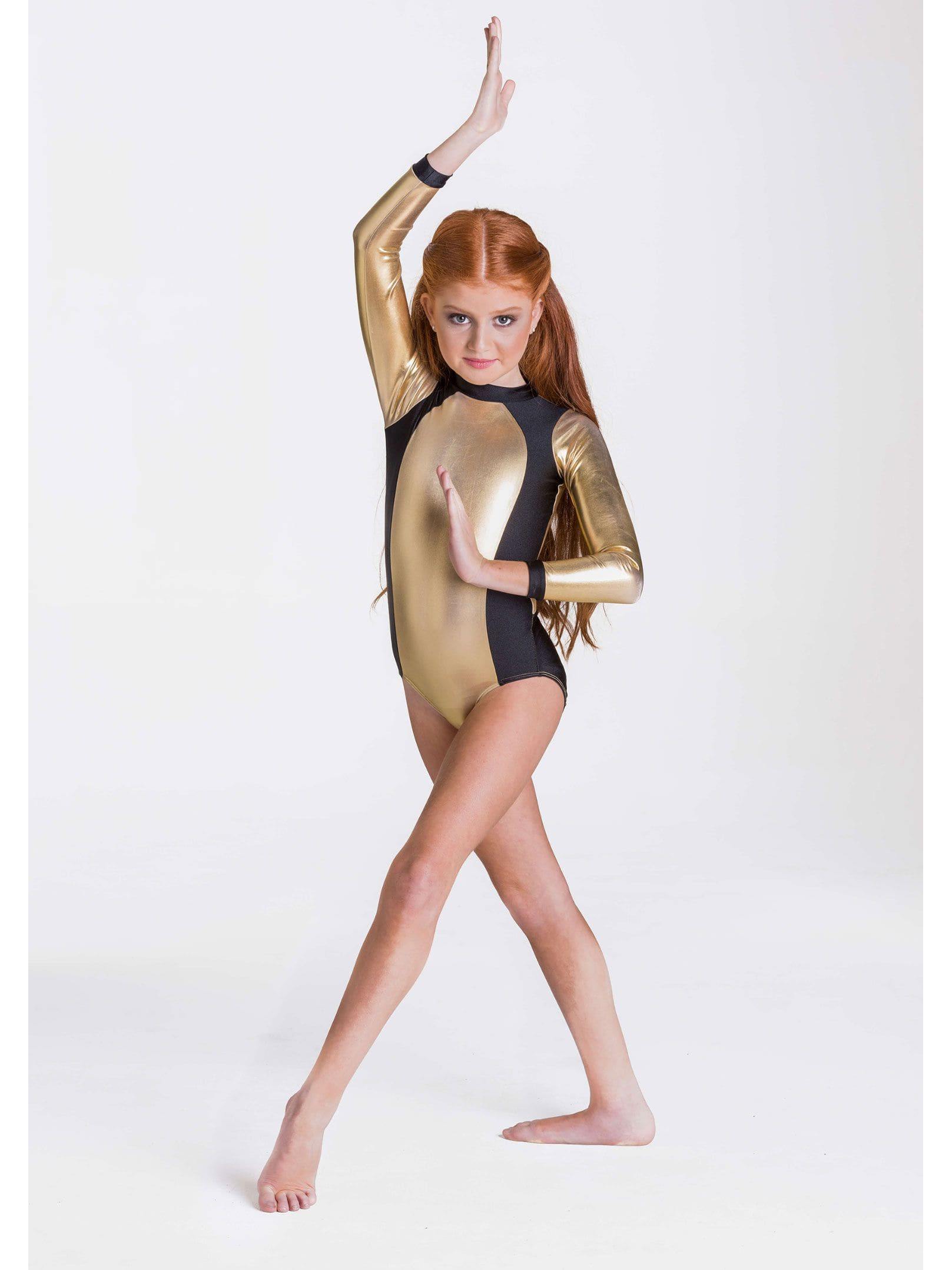 Metallic Warrior Leotard - Gold  Dancewear Australia