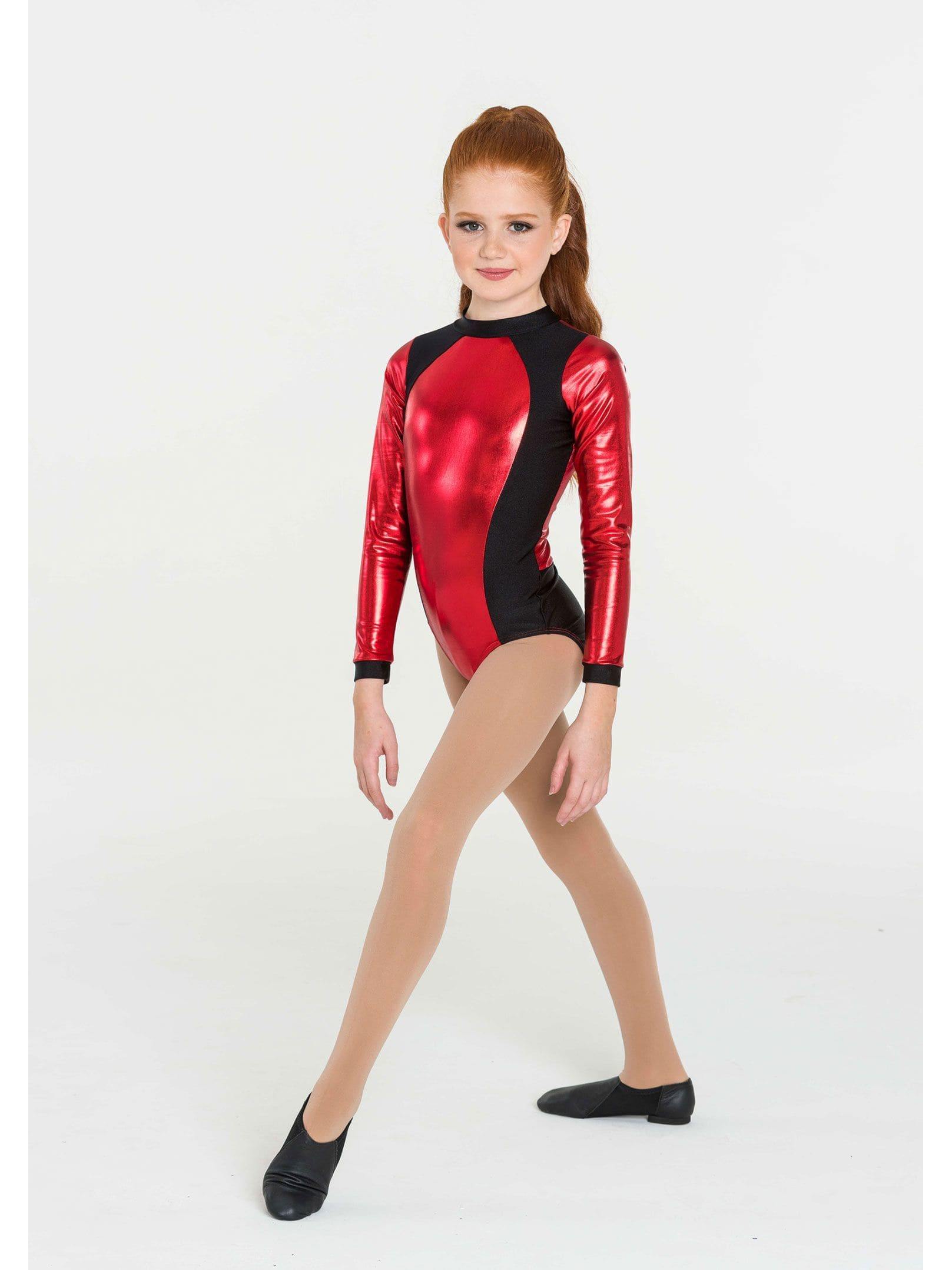 Metallic Warrior Leotard - Red  Dancewear Australia