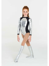 Metallic Warrior Leotard - Silver