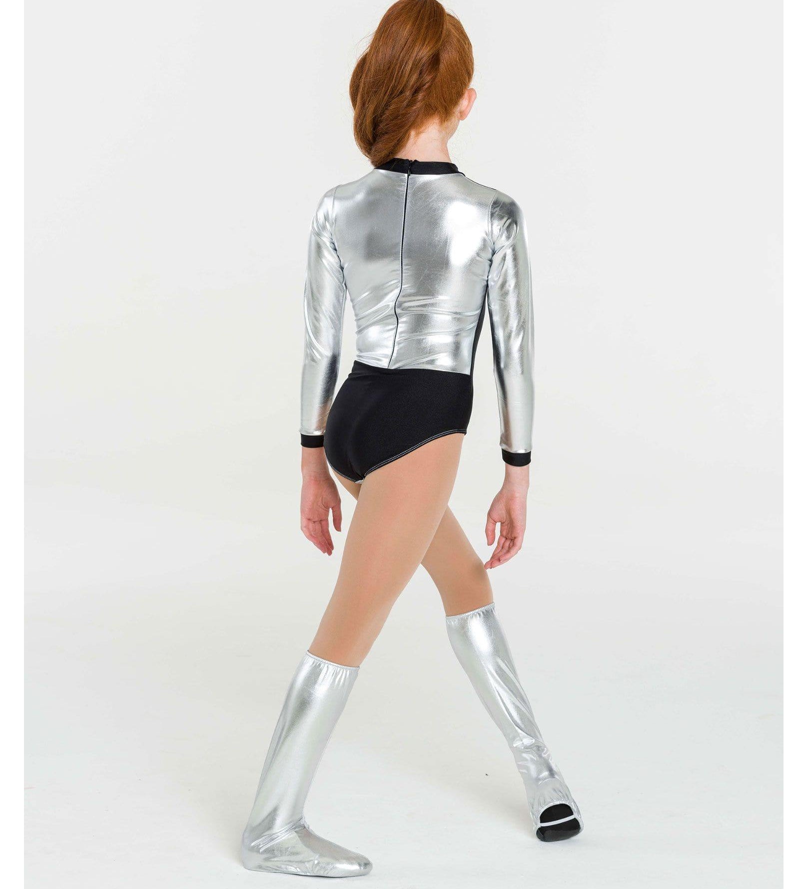 Metallic Warrior Leotard - Silver  Dancewear Australia