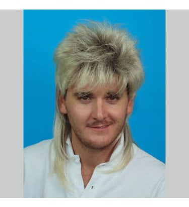 Mullet - two tone  1980s mullet wig shane warne 