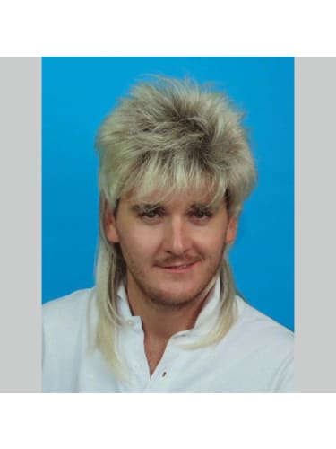 Mullet - two tone  1980s mullet wig shane warne 