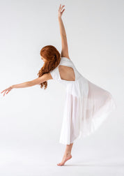 blue lyrical dress dance costume